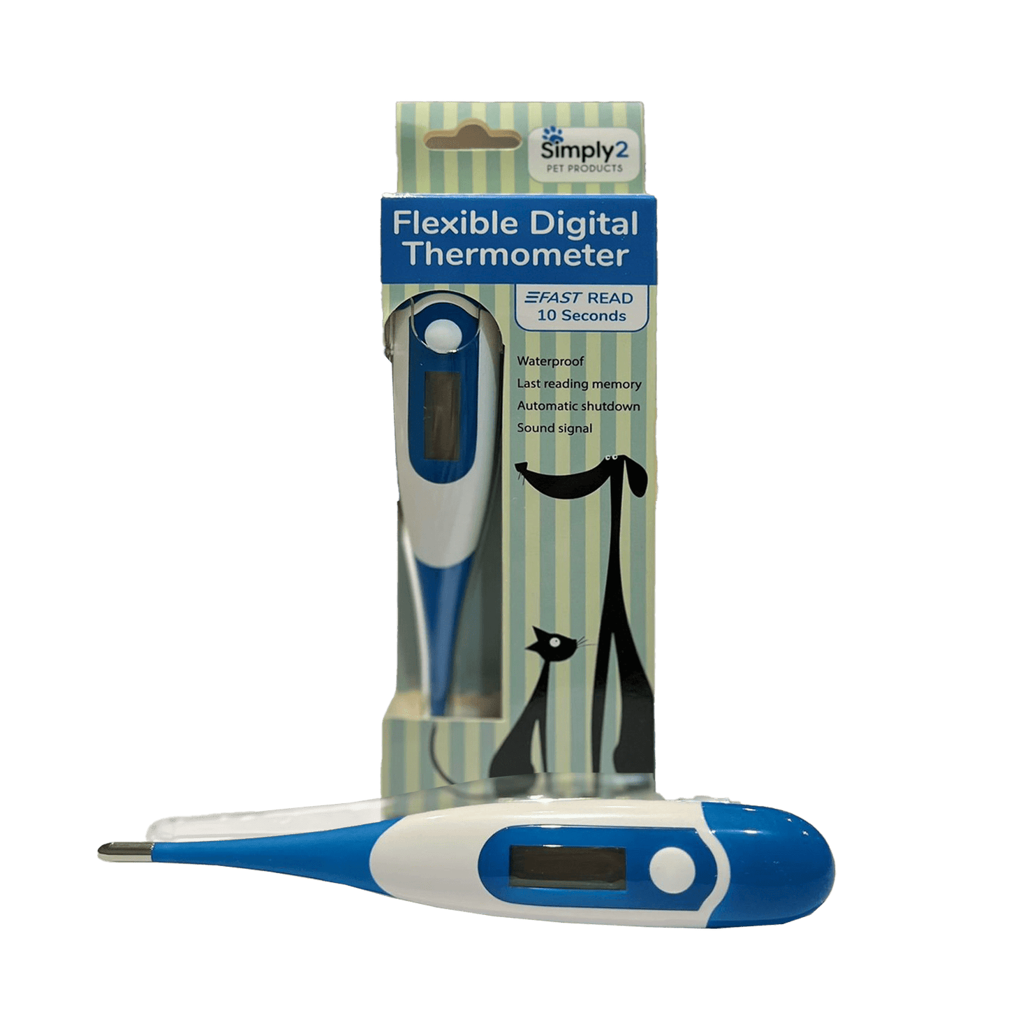 Digital thermometer with flexible tip