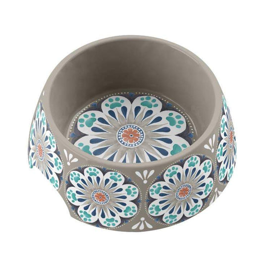 Carmel medallion dog bowl