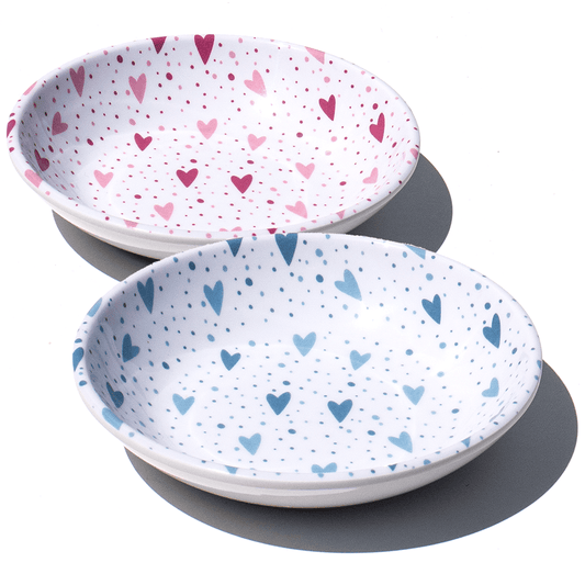 Heart pet food saucers