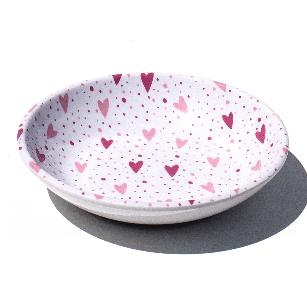 Heart pet food saucers