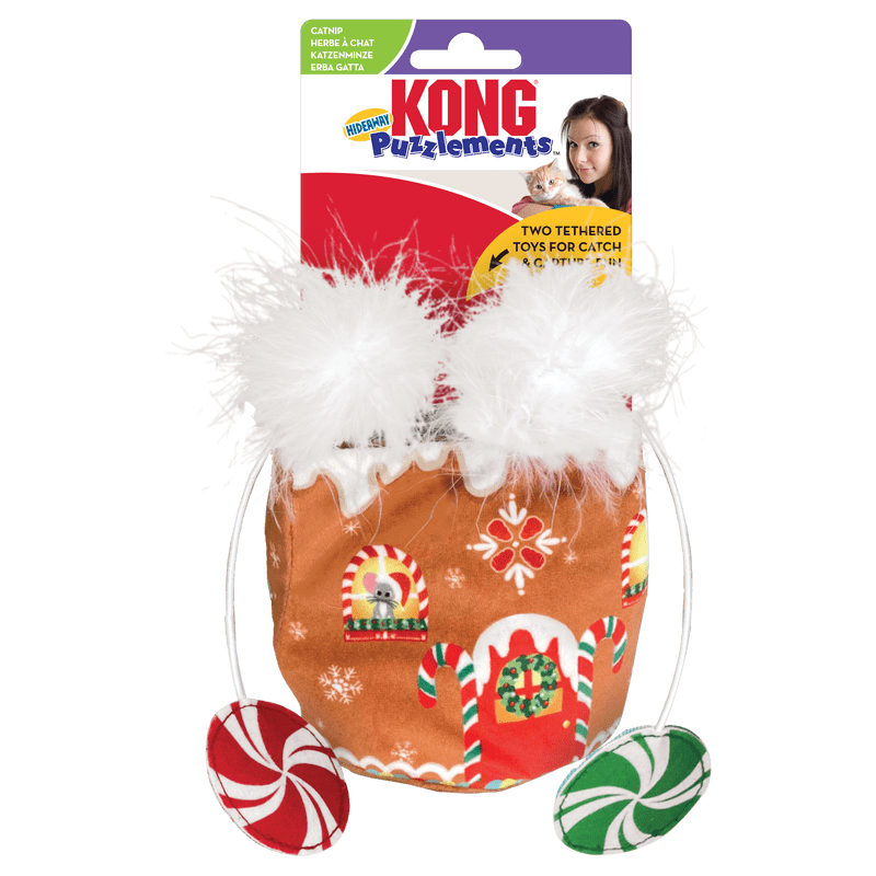 KONG Holiday Puzzlementsâ Hideaway Gingerbread