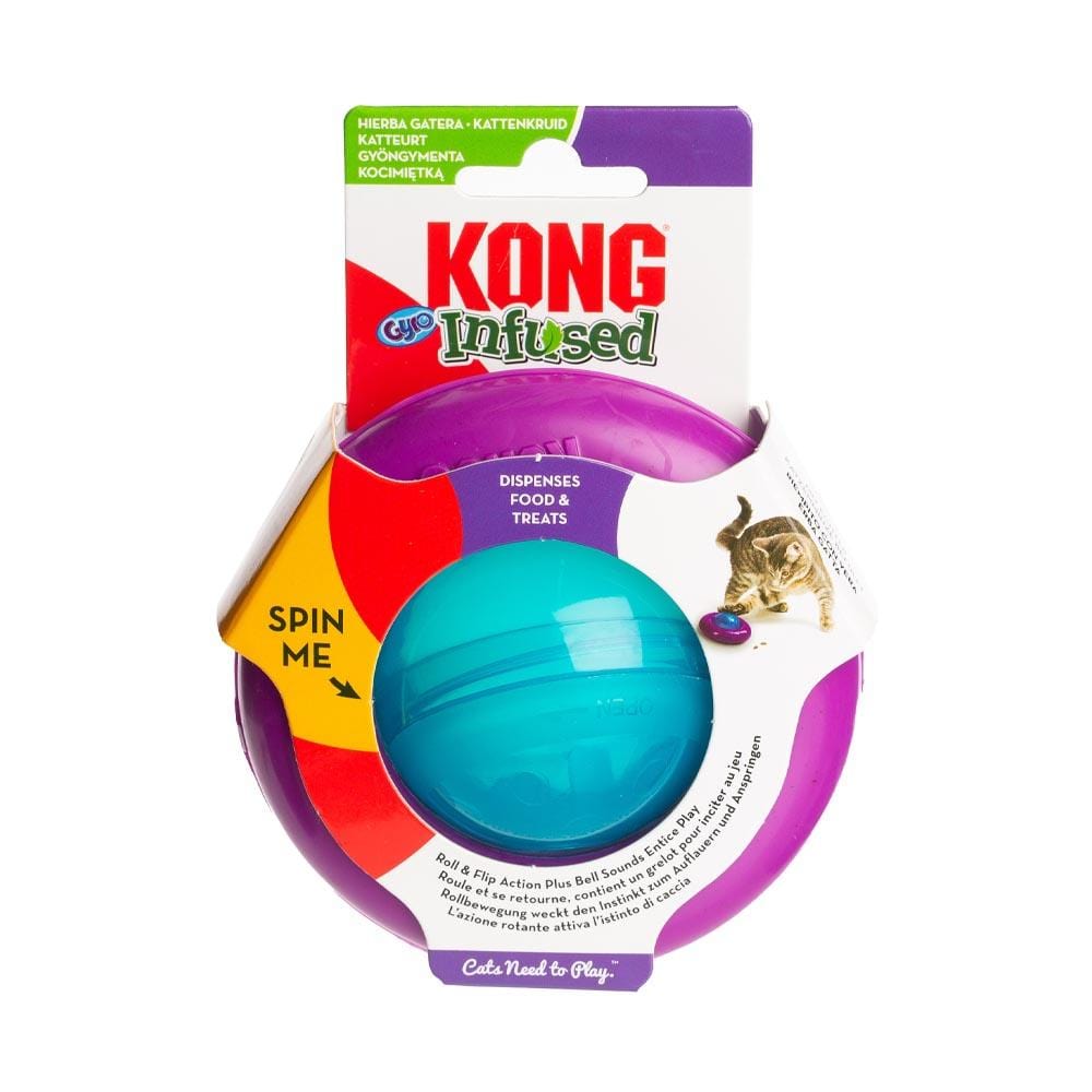 KONG Infused Cat Gyro treat dispenser toy