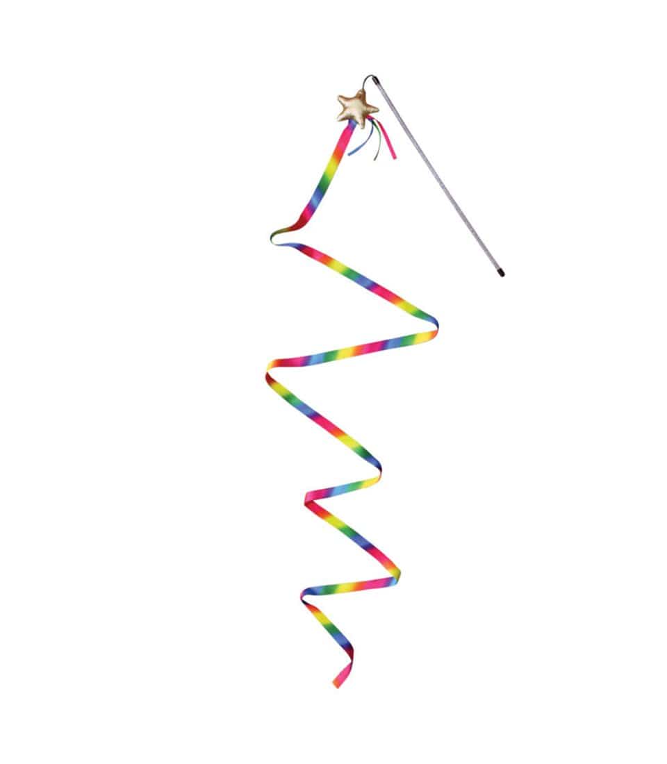 KONG Stellar Teaser colourful ribbon cat wand toy